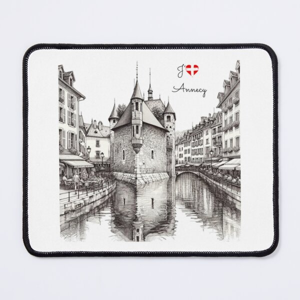 Item preview, Annecy Illustration: Unique Painting Capturing the Essence of the City designed and sold by LIAMRIVIERART.