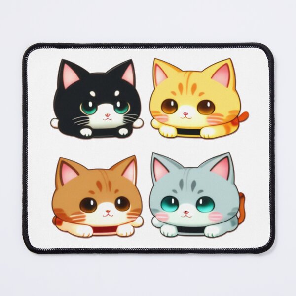 Item preview, Purr-fectly Adorable: Four Feline Friends Take Center Stage in Charming Design Delight designed and sold by creativelittleo.
