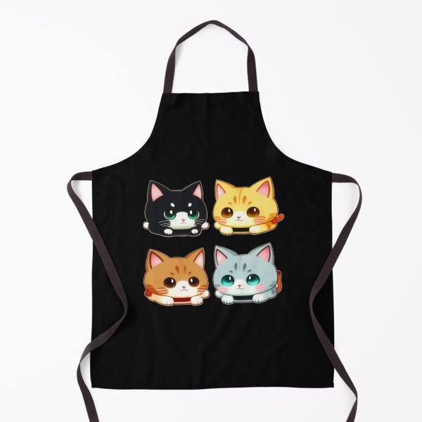 Item preview, Purr-fectly Adorable: Four Feline Friends Take Center Stage in Charming Design  black Delight designed and sold by creativelittleo.