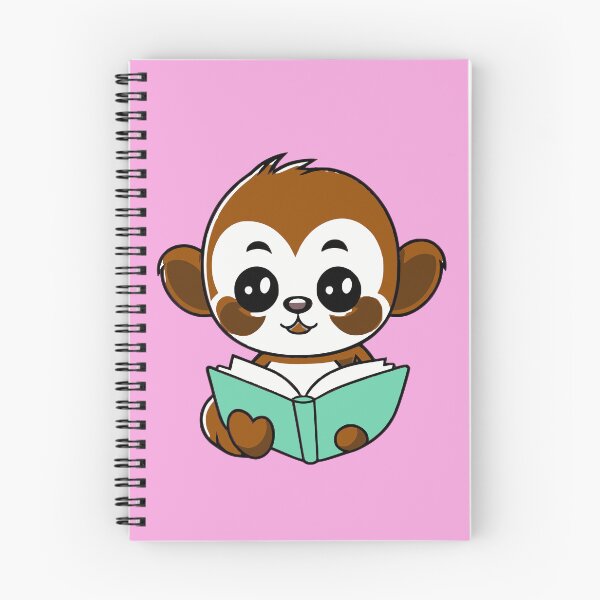 Item preview, Cute kawaii Monkey Reading designed and sold by DT creations.