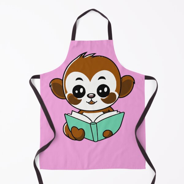 Item preview, Cute kawaii Monkey Reading designed and sold by DT creations.