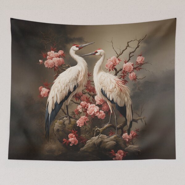 Item preview, Red Crowned Cranes Art designed and sold by Shanina Conway.
