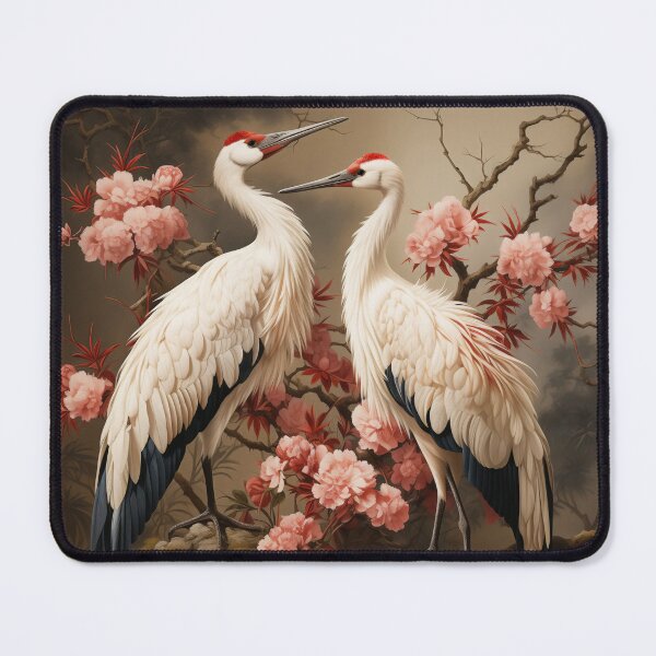 Item preview, Red Crowned Cranes Art designed and sold by Shanina Conway.