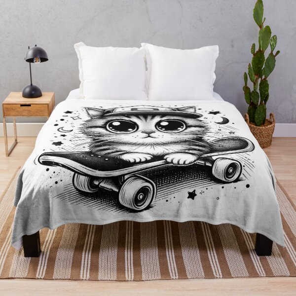 Item preview, Cat And skateboarding gift designed and sold by VANWANSHOP.