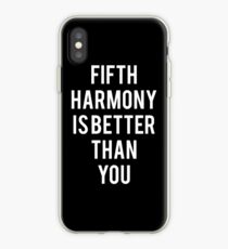 Vinilo o funda para iPhone La Quinta Armonía es Mejor que Usted (Blanco sobre Negro)