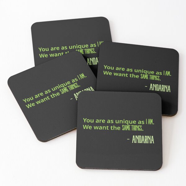 Item preview, Andarna Quote "Unique as i am" Green designed and sold by TheFantazyForge.