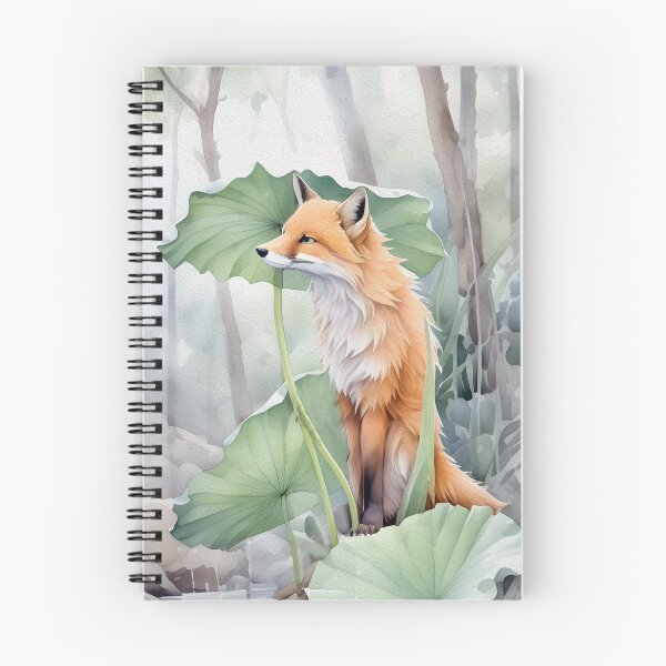 Item preview, Red Fox and Lotus Leaves designed and sold by TheCurators.