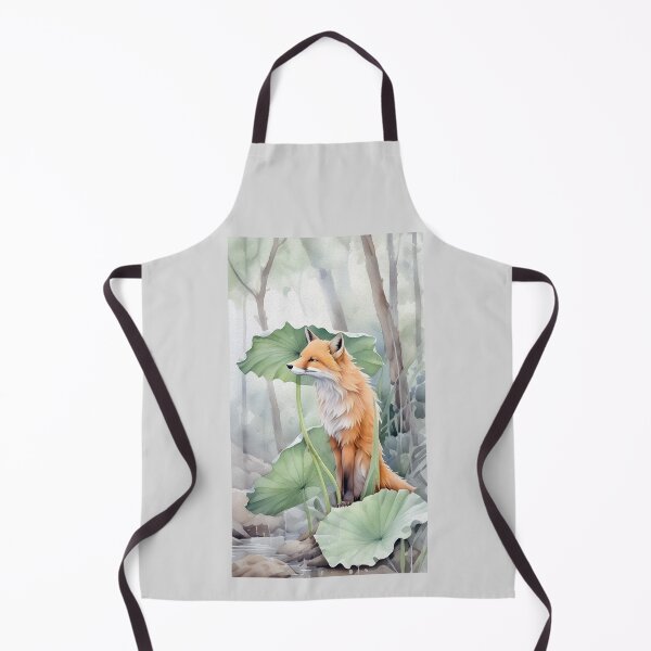 Item preview, Red Fox and Lotus Leaves designed and sold by TheCurators.