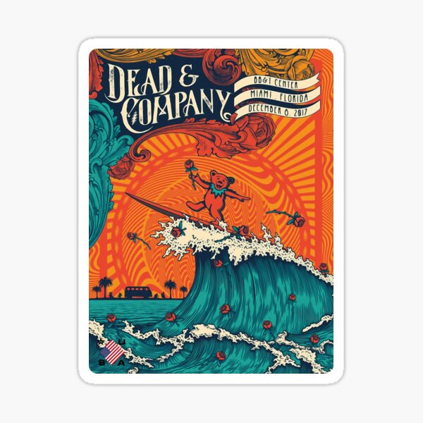 Aperçu de l'œuvre T-Shirt groupe de rock américain Dead, chemise Rock classique, Bear Surf & Company créée et vendue par VASTLAND.