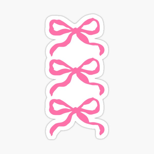 White Coquette Ribbon Bow | Sticker