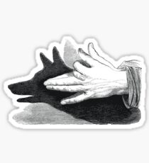 Hand shadow Dog Sticker