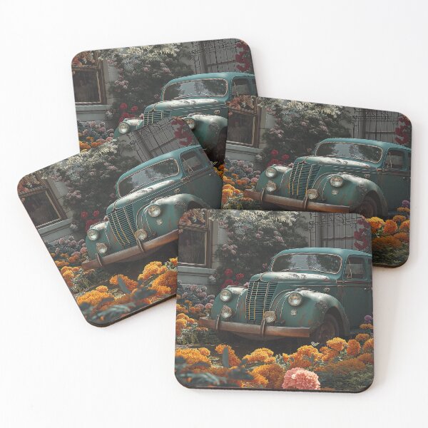 Item preview, Old Car in  the Colorful garden designed and sold by Sp3ctrumOfColor.