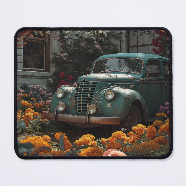 Item preview, Old Car in  the Colorful garden designed and sold by Sp3ctrumOfColor.