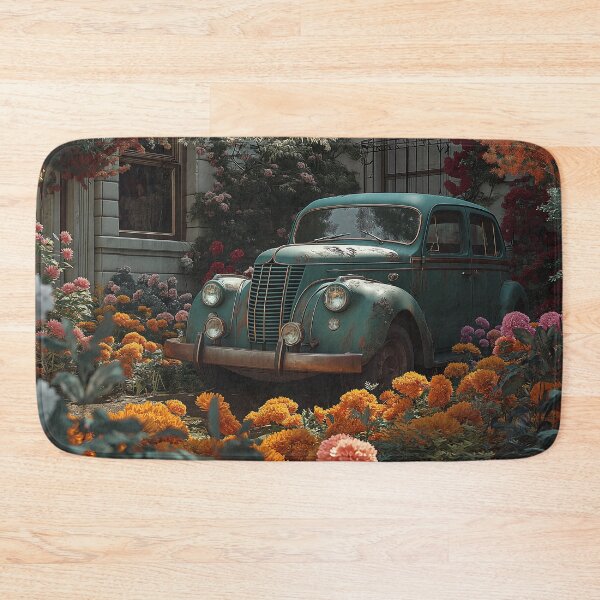 Item preview, Old Car in  the Colorful garden designed and sold by Sp3ctrumOfColor.