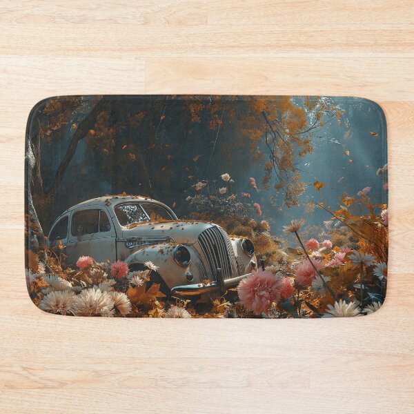 Item preview, Retro Car in  the Colorful garden designed and sold by Sp3ctrumOfColor.