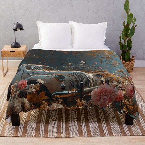 Item preview, Retro Car in the Colorful garden designed and sold by Sp3ctrumOfColor.