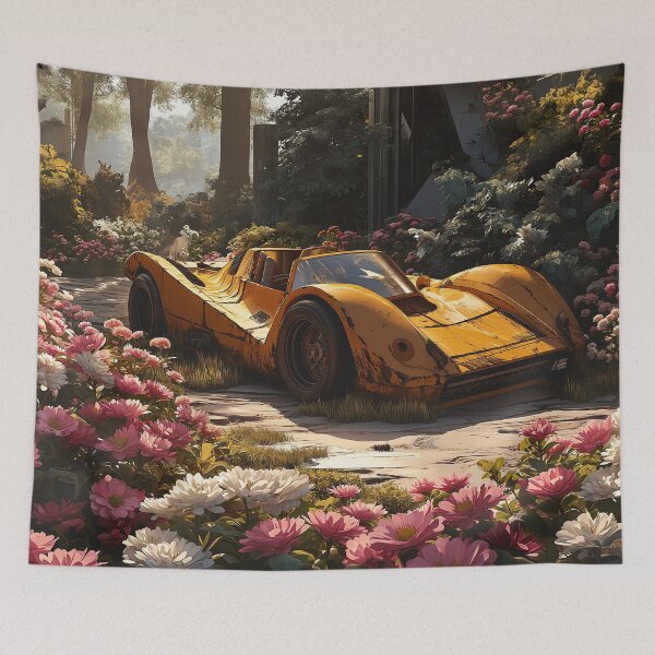 Item preview, Retro Sports Caar in the Forest designed and sold by Sp3ctrumOfColor.