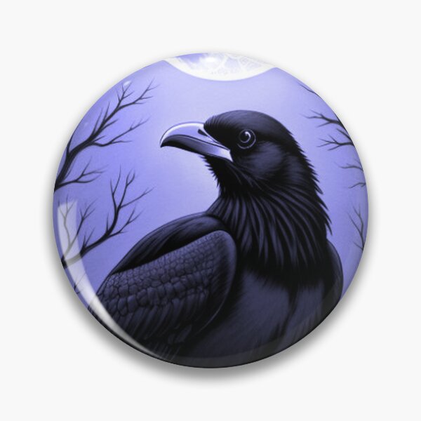 Item preview, Haunting Black Raven On a Full Moon designed and sold by TheDarkWardrobe.