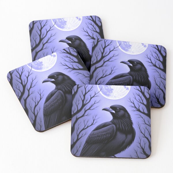 Item preview, Haunting Black Raven On a Full Moon designed and sold by TheDarkWardrobe.