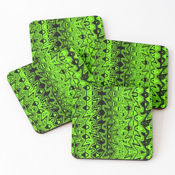 Item preview, Green and Black Jagged Stripe Pattern designed and sold by TheRulerofEarth.