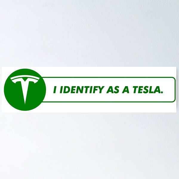 Item preview, I Identify As a Tesla - Bumper Sticker designed and sold by MoonlightMan.