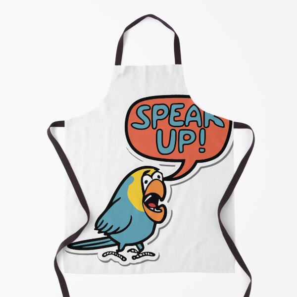 Item preview, Humorous Parakeet 'Speak Up!' Cartoon Sticker designed and sold by NiftyWrx.