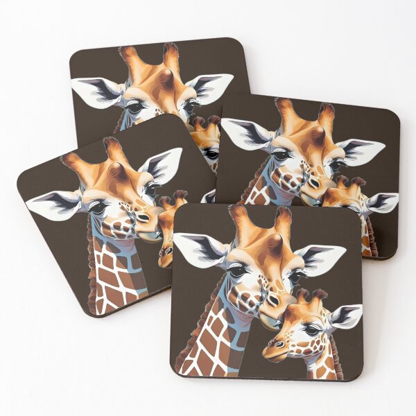Item preview, Giraffe taking care of her calf. designed and sold by Ciervo Primavera.