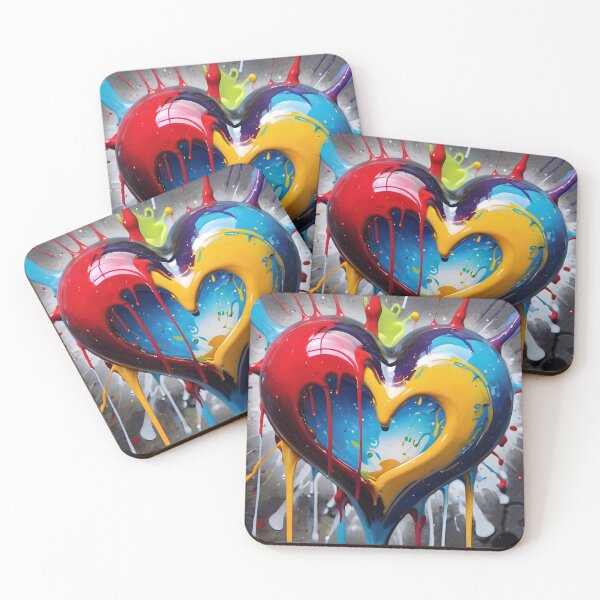 Artikelvorschau, Glass Love Heart Paint Splash entworfen und verkauft von TheArtOfPat.