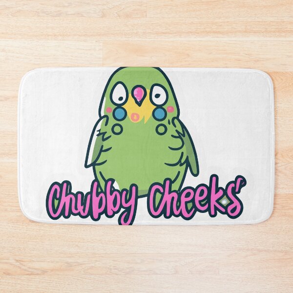 Item preview, Chubby Cheeks Parakeet - Cute Bird Comic Style designed and sold by NiftyWrx.