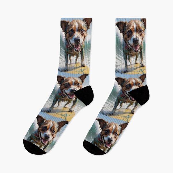 Item preview, Surfing Dog Loves The Waves designed and sold by TheArtOfPat.