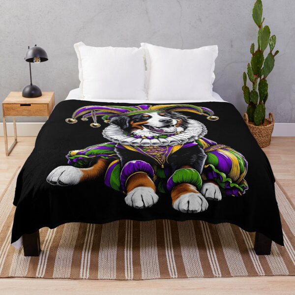 Item preview, Bernese Mountain Dog Mardi Gras Festival Clown Carnival Celebration designed and sold by JoelFox165.