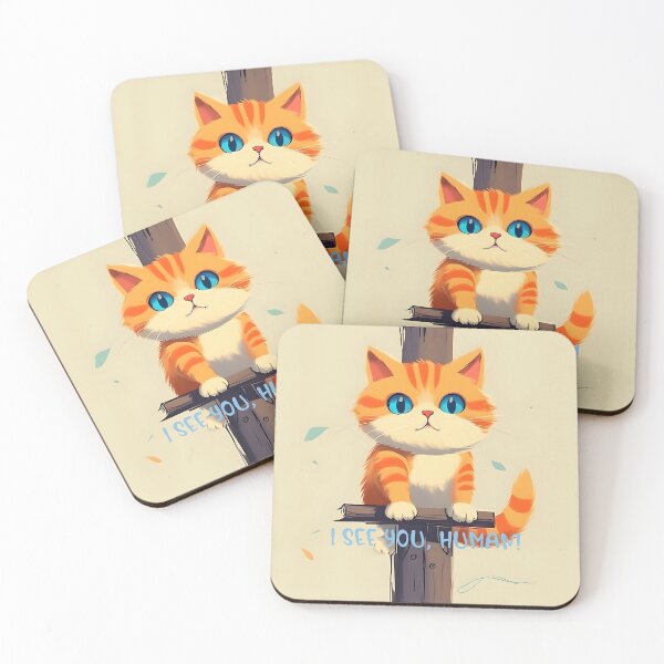 Item preview, Adventurous Kitty Perched High Illustration designed and sold by inkArtistryfine.