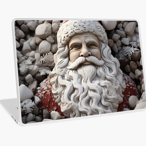 Item preview, Beach stone creation of Santa Calus print designed and sold by dcrc.
