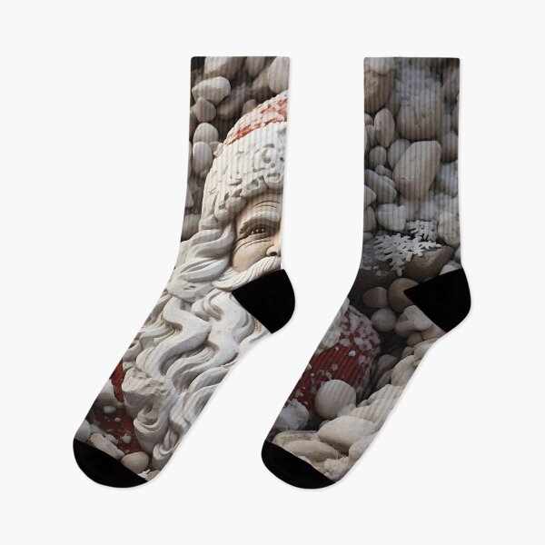 Item preview, Beach stone creation of Santa Calus print designed and sold by dcrc.