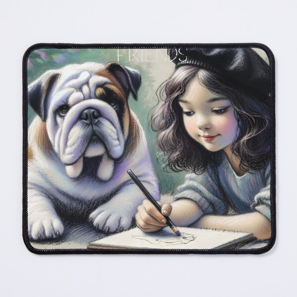 Vista previa del artículo con la obra «Ilustración del Pug compañero del artista», diseñado y vendido por inkArtistryfine.