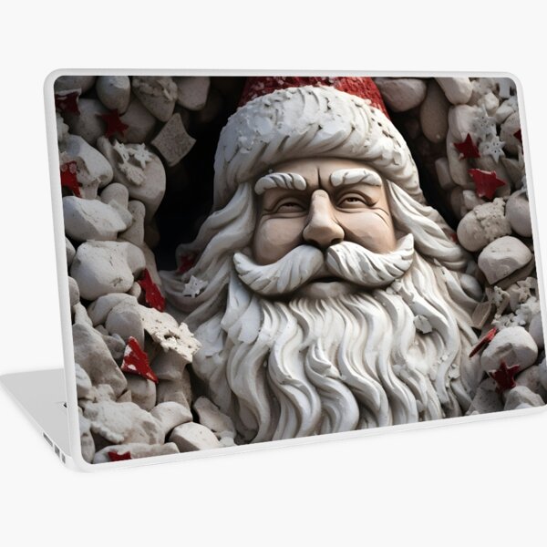 Item preview, Beach stone creation of Santa Calus print designed and sold by dcrc.