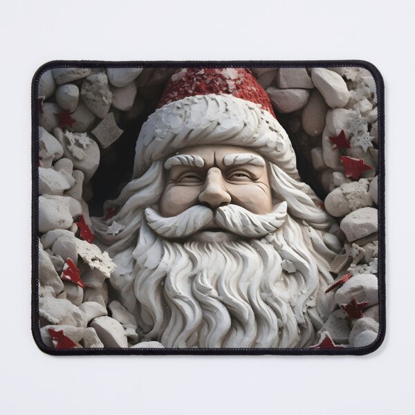 Item preview, Beach stone creation of Santa Calus print designed and sold by dcrc.