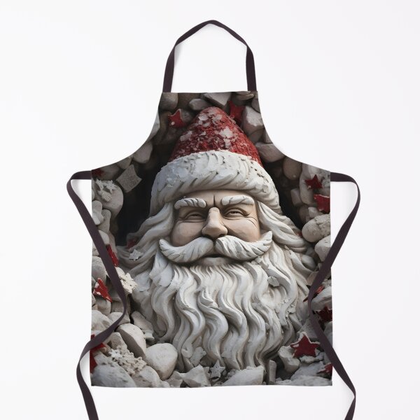 Item preview, Beach stone creation of Santa Calus print designed and sold by dcrc.