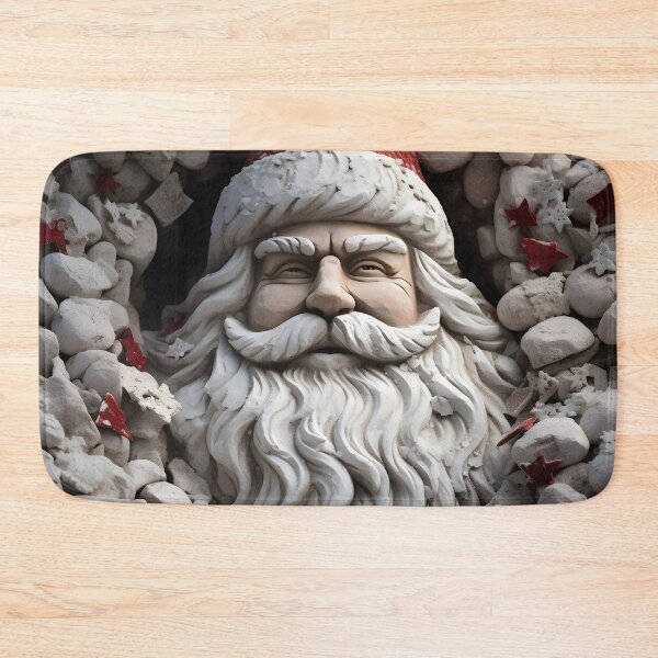Item preview, Beach stone creation of Santa Calus print designed and sold by dcrc.