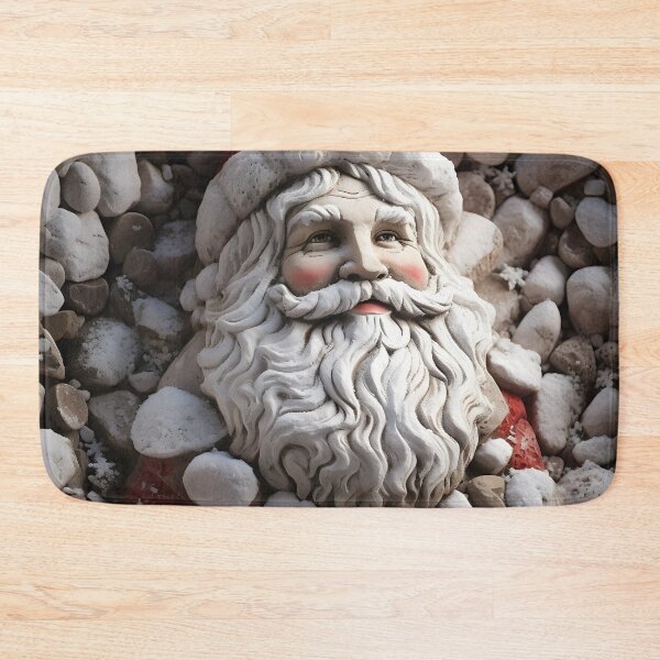 Item preview, beach stone creation of santa claus print designed and sold by dcrc.