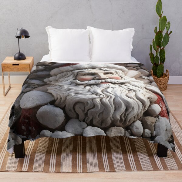 Item preview, beach stone creation of santa claus print designed and sold by dcrc.