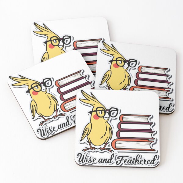 Item preview, Wise and Feathered Cockatiel with Books designed and sold by NiftyWrx.