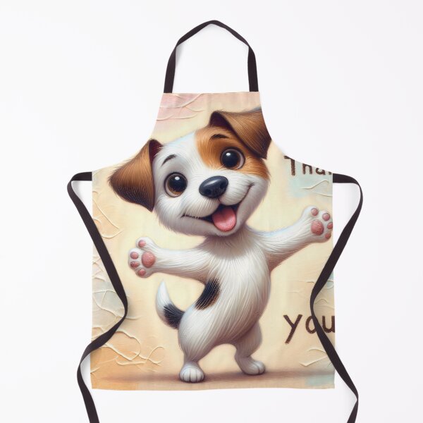 Item preview, Joyful Puppy Gratitude Greeting Art designed and sold by inkArtistryfine.