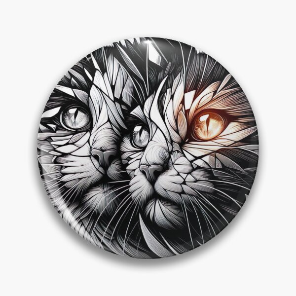 Item preview, "Captivating Cat Collage: Broken Mirror Effect, Surreal Visual Narrative" designed and sold by Huycao211.