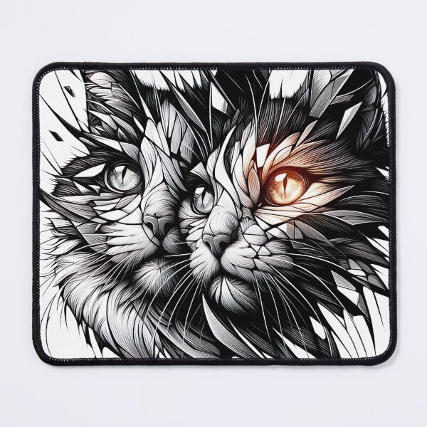 Item preview, "Captivating Cat Collage: Broken Mirror Effect, Surreal Visual Narrative" designed and sold by Huycao211.