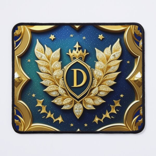 Item preview, Gold and blue letter D designed and sold by Roxburylane.