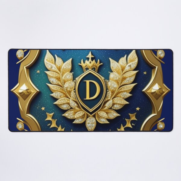 Item preview, Gold and blue letter D designed and sold by Roxburylane.