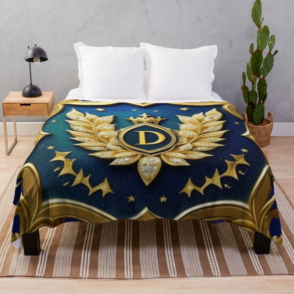 Item preview, Gold and blue letter D designed and sold by Roxburylane.
