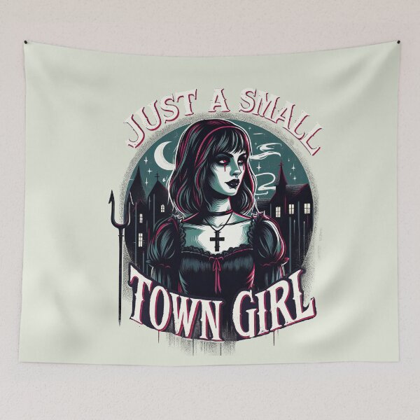 Item preview, Just a Small Town Girl Vintage Gothic Quote designed and sold by ArtadoraDesignz.