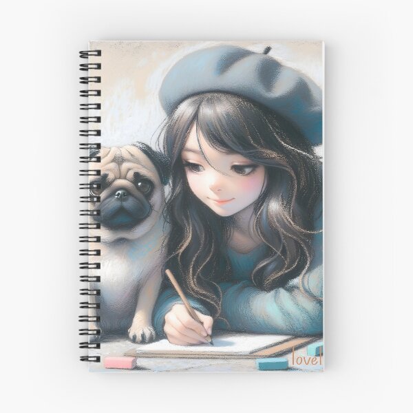 Item preview, Artist's Companion Pug Illustration designed and sold by inkArtistryfine.